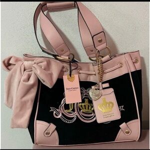 Juicy Couture Lovers Club Pink and Black Daydreamer Bag